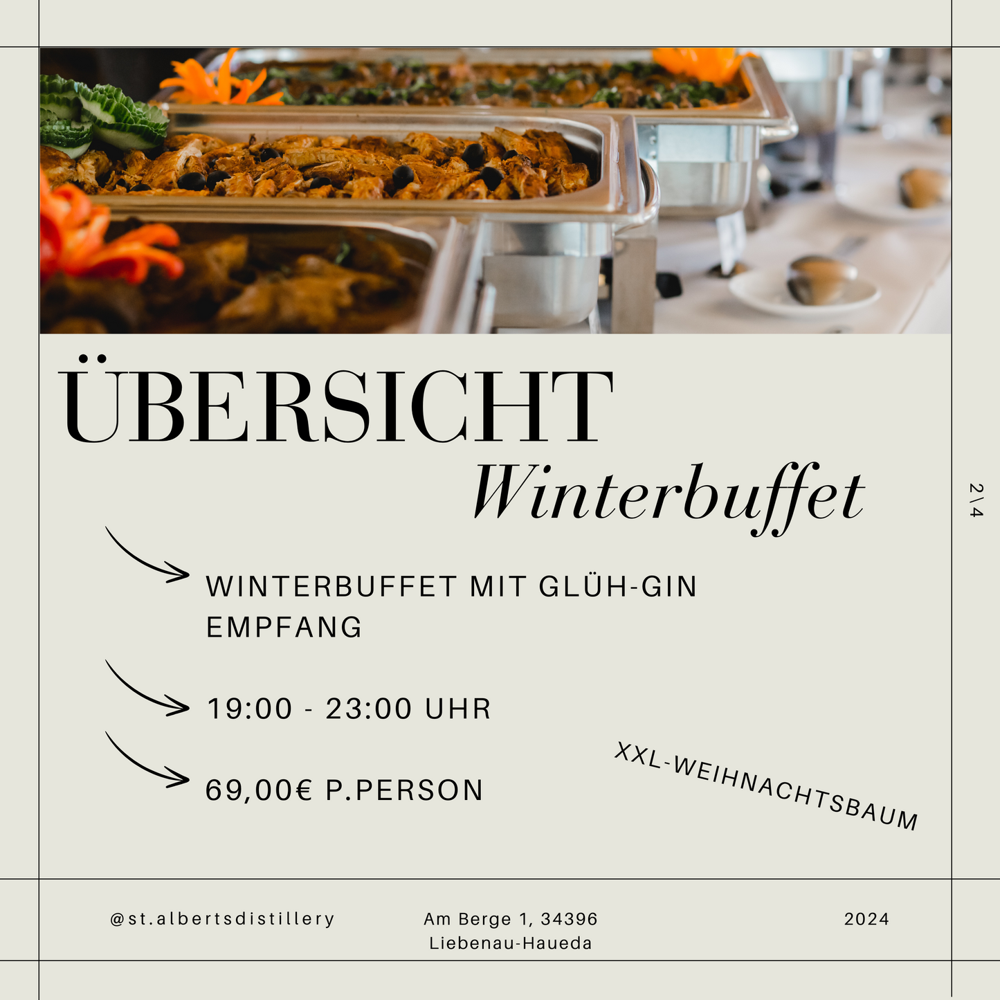 Winter Buffet mit Glühginempfang